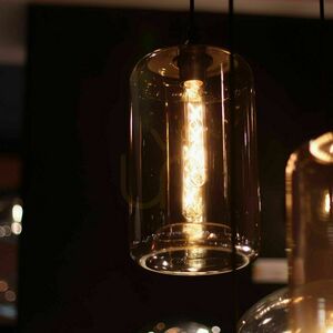 s.luce Cruet üveg függőlámpa borostyán E27 17 cm, 5 m kábel small 8