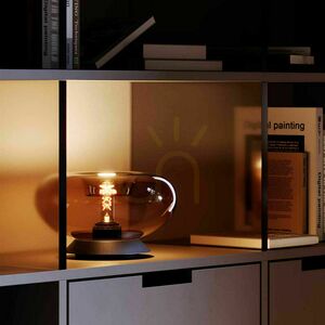 Asztali lámpa s.luce Cruet borostyán üveg retro E27 kapcsolóval 2 Asztali lámpa s.luce Cruet borostyán üveg retro E27 kapcsolóval small 2