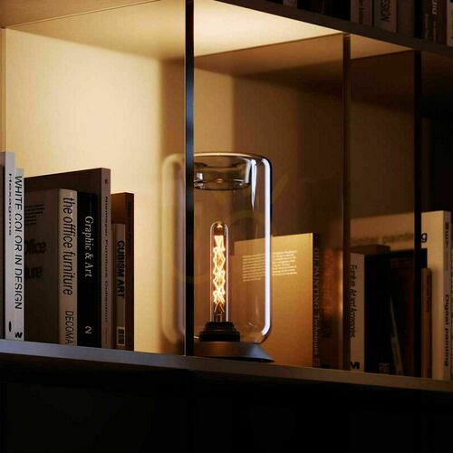 Jelölje be Asztali lámpa s.luce Cruet borostyán üveg retro E27 kapcsolóval