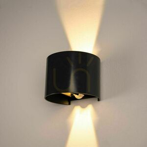 Fali lámpa s.luce Ixa LED mozgásérzékelővel fekete 10 cm IP44 small 4