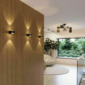 Fali lámpa s.luce Beam fekete LED Up & Down modern 2x7W small 8