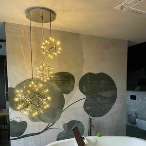 s.luce Atom LED függőlámpa fekete króm 70 cm, 92 × 0,3 W, dimmelhető small 14