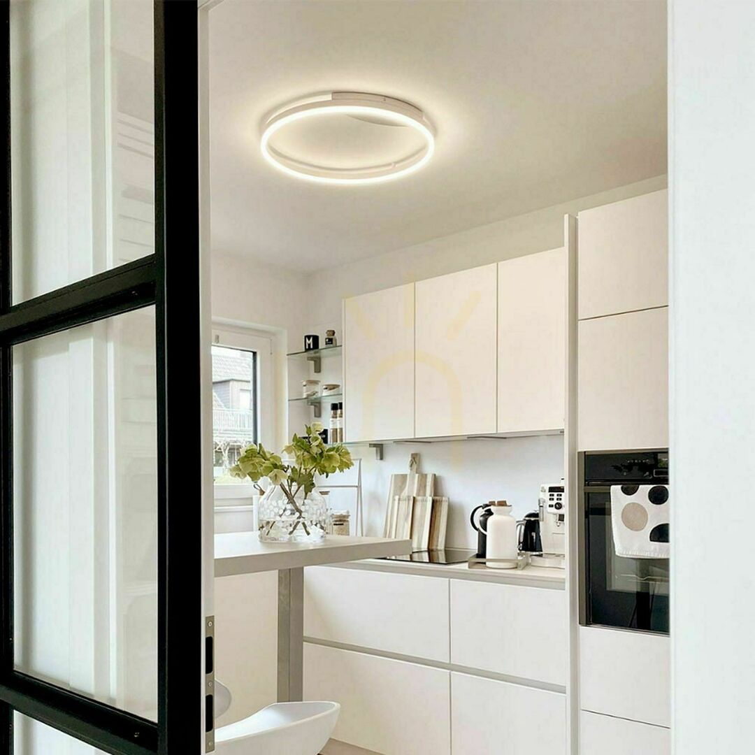 Előnézet Plafonlámpa s.luce Ring LED, kerek, ezüst, 40 cm, dimmelhető Plafonlámpa s.luce Ring LED, kerek, ezüst, 40 cm, dimmelhető