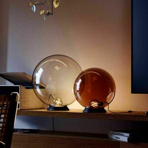 Asztali lámpa s.luce Orb füstös üveg-fém, Ø40 cm, E27, dimmelhető 0 Asztali lámpa s.luce Orb füstös üveg-fém, Ø40 cm, E27, dimmelhető small 0
