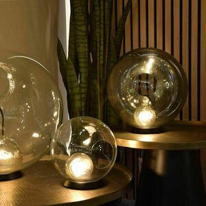 Asztali lámpa s.luce Orb üveggömbös réz E27 30 cm small 1