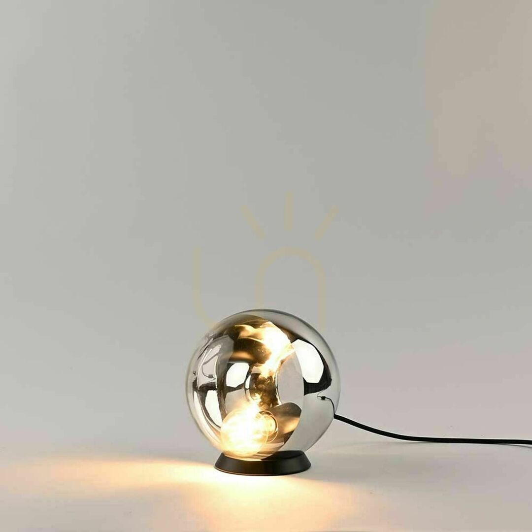 Kijelző Asztali lámpa s.luce Orb füstös üveggömb, E27, 40 cm, dimmelhető Asztali lámpa s.luce Orb füstös üveggömb, E27, 40 cm, dimmelhető