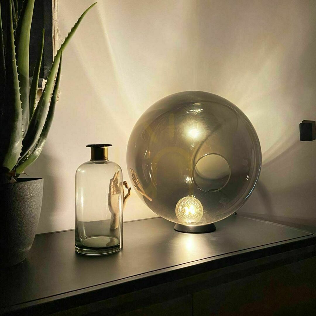 Kijelző Asztali lámpa s.luce Orb üveggömb aranysárga 20 cm, E27, dimmelhető Asztali lámpa s.luce Orb üveggömb aranysárga 20 cm, E27, dimmelhető