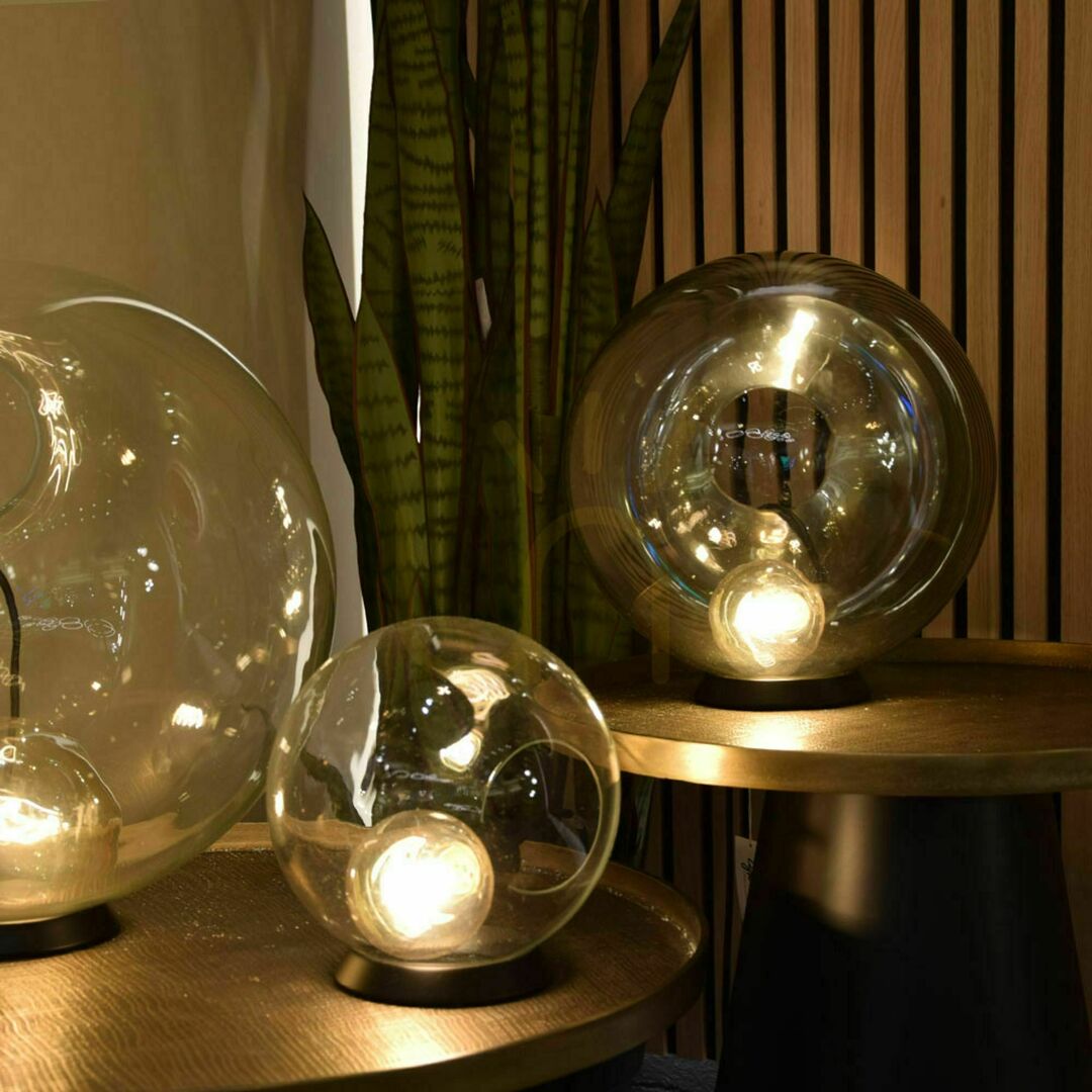 Kilátás s.luce Orb füstös üveg asztali lámpa 30 cm s.luce Orb füstös üveg asztali lámpa 30 cm