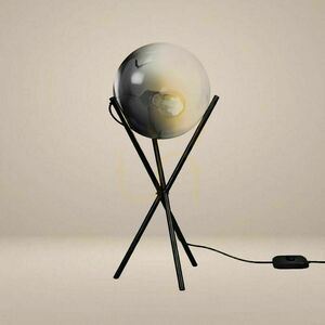 Asztali lámpa s.luce Orb Axis fekete üveg, 20 cm small 2