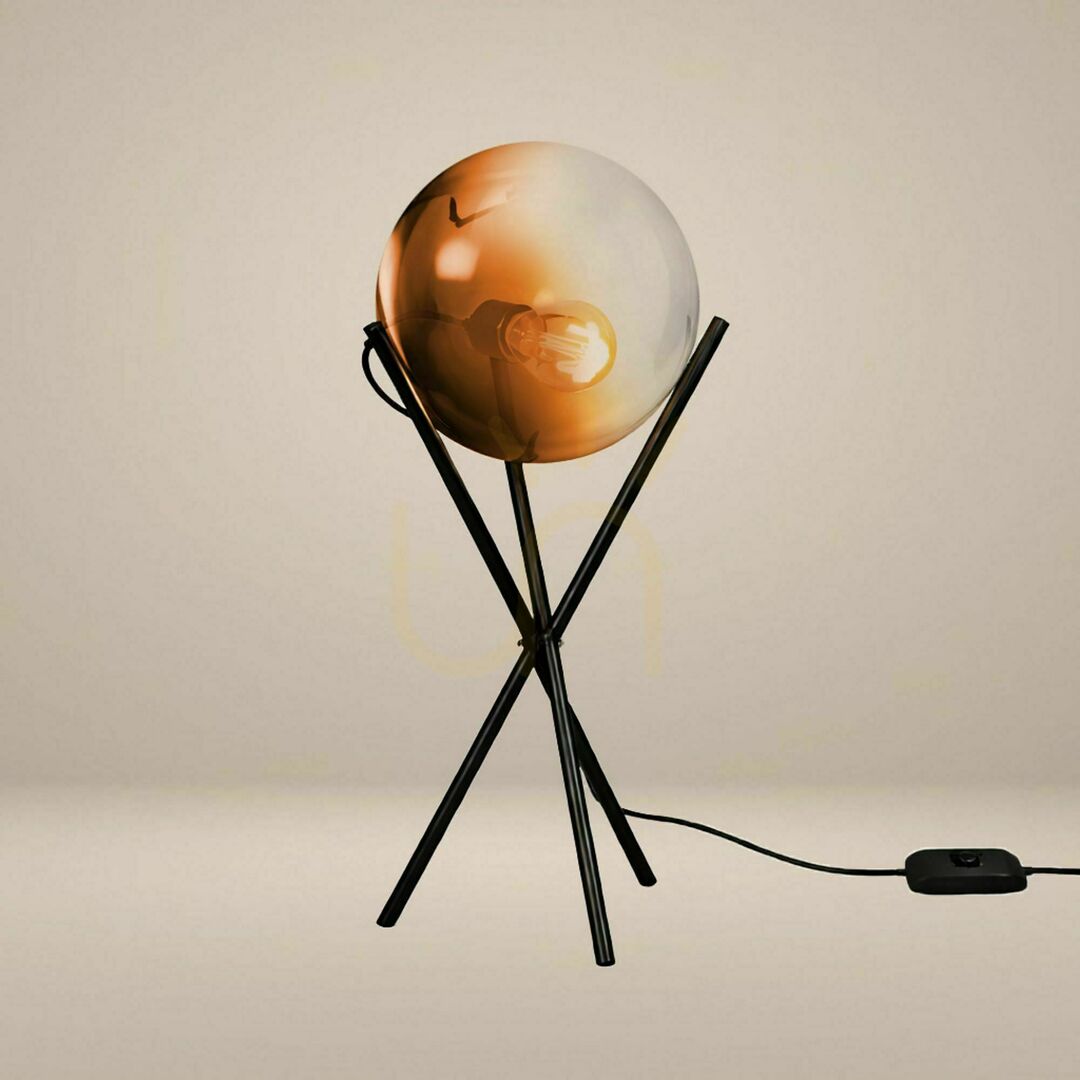 Előnézet s.luce Orb Axis fehér-arany üveg asztali lámpa, 20 cm, E27 s.luce Orb Axis fehér-arany üveg asztali lámpa, 20 cm, E27