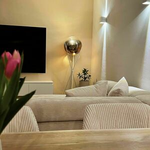 Állólámpa s.luce Orb Axis fekete üveggömb, 160 cm, E27, modern 1 Állólámpa s.luce Orb Axis fekete üveggömb, 160 cm, E27, modern small 1