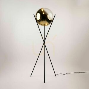 Állólámpa s.luce Orb Axis fekete üveggömb, 160 cm, E27, modern 7 Állólámpa s.luce Orb Axis fekete üveggömb, 160 cm, E27, modern small 7