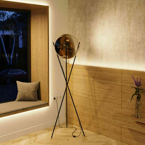 Jelölje be s.luce Orb üveggömb állólámpa aranysárga 160 cm