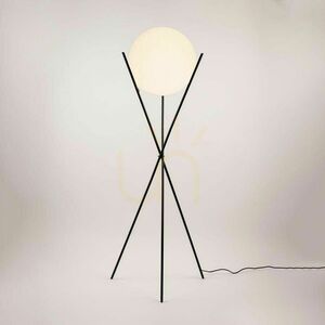 Állólámpa s.luce Orb fekete üveggömb 160 cm E27 modern small 11