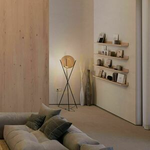 Állólámpa s.luce Orb fekete üveggömb 160 cm E27 modern small 4