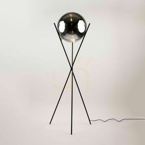 Állólámpa s.luce Orb fekete üveggömb 160 cm E27 modern small 9