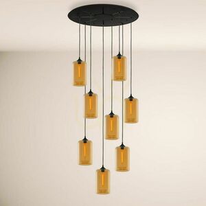 Csillár s.luce Cruet XL 8 lámpás borostyán üveg függőlámpa small 13