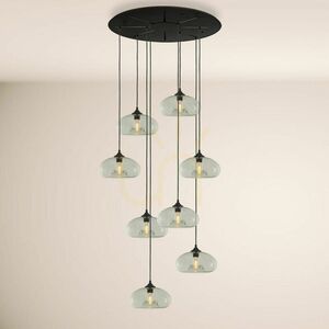 Csillár s.luce Cruet XL 8 lámpás üveg függőlámpa átlátszó, ovális small 7