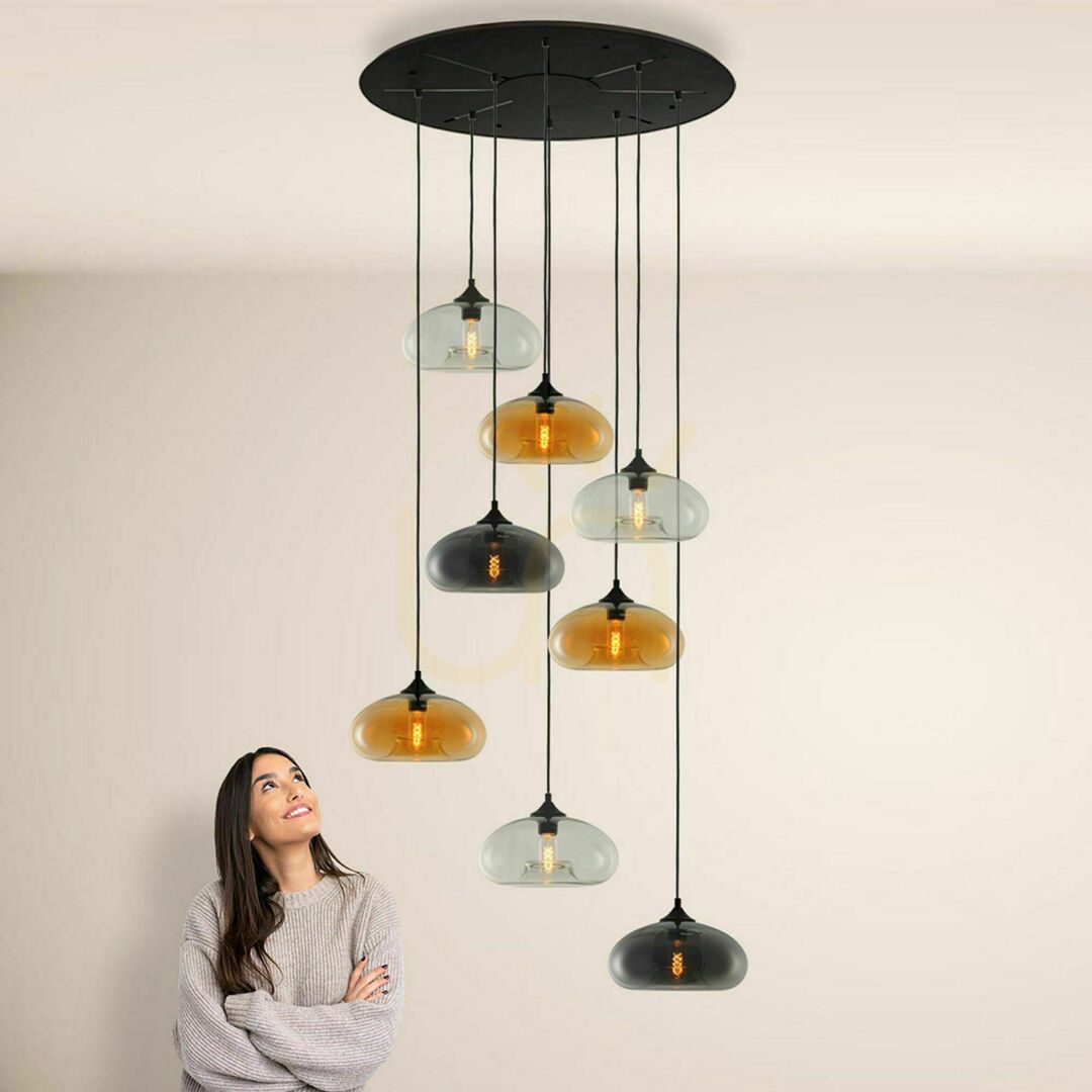 Jelölje be Csillár s.luce Cruet XL 8 lámpás üveg függőlámpa Csillár s.luce Cruet XL 8 lámpás üveg függőlámpa