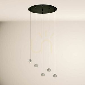 Csillár s.luce Beam LED 5-lámpás fekete modern 60 cm függesztett lámpa small 13