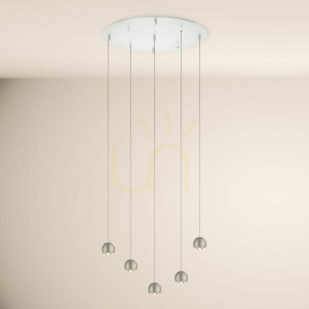 Jelölje be Csillár s.luce Beam LED 5-lámpás ezüst 60 cm minimalista Csillár s.luce Beam LED 5-lámpás ezüst 60 cm minimalista