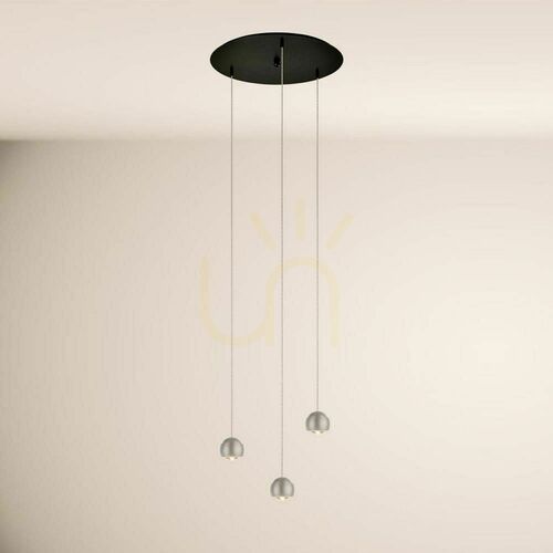 Jelölje be Csillár s.luce Beam LED 3 lámpás ezüst 40 cm modern mennyezeti lámpa