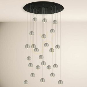 Függőlámpa s.luce Beam XL LED 24 izzós Ø 80 cm fekete, fehér mennyezeti rózsa small 10