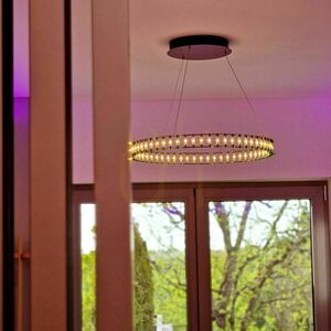 s.luce Atom Ring LED függőlámpa, 80 cm, fekete króm, 3000 K, fényerőszabályozható small 5