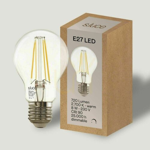 Jelölje be s.luce E27 LED izzó 2700 K 720 lm szabályozható CRI 90