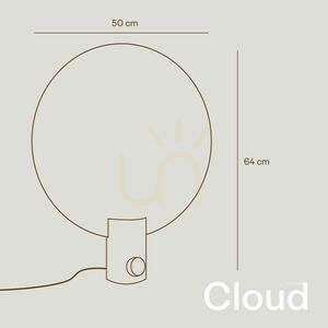 Asztali lámpa s.luce Cloud fekete fém Ø50 cm forgókapcsolóval small 8