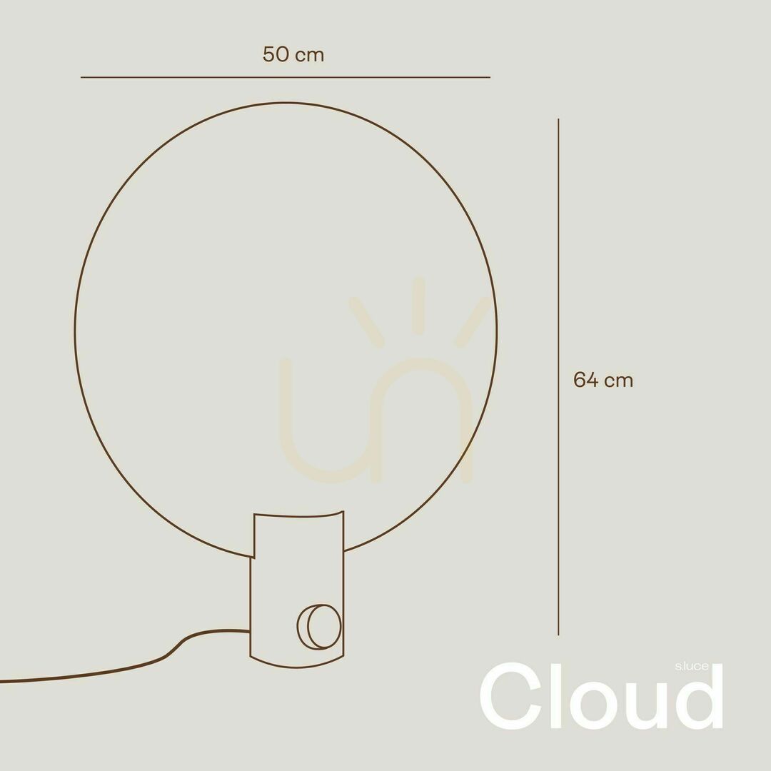 Kijelző Asztali lámpa s.luce Cloud aranysárga fém GU10 dimmerrel Asztali lámpa s.luce Cloud aranysárga fém GU10 dimmerrel