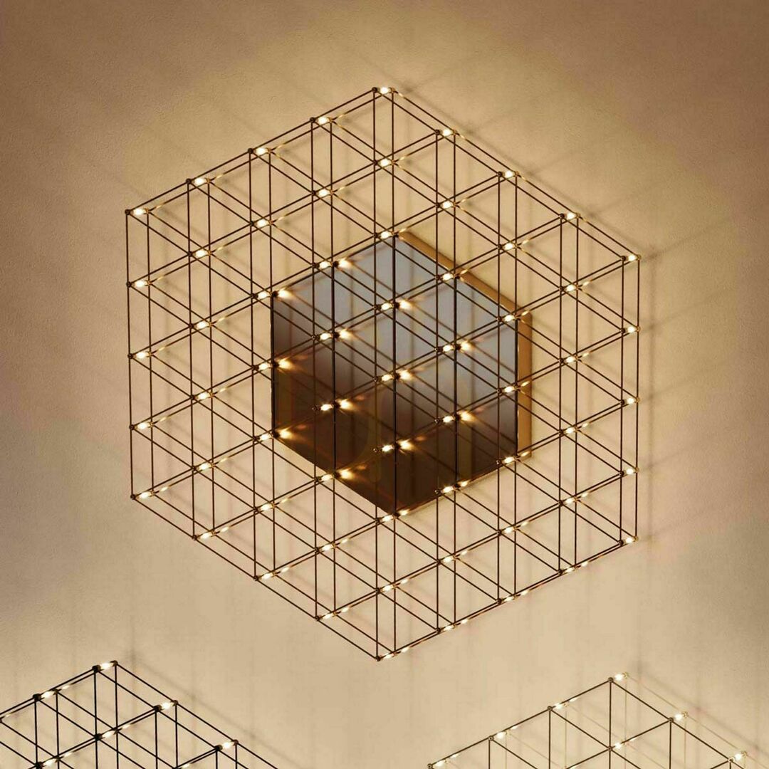 Előnézet Plafon lámpa s.luce Atom LED aranysárga 60 cm négyzetes, szabályozható Plafon lámpa s.luce Atom LED aranysárga 60 cm négyzetes, szabályozható