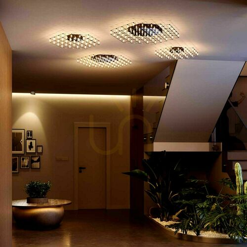 Jelölje be s.luce Atom LED mennyezeti lámpa fekete 80 cm szögletes számoszlopos