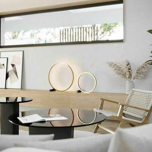 Jelölje be s.luce Ring LED asztali lámpa fekete 60 cm szabályozható