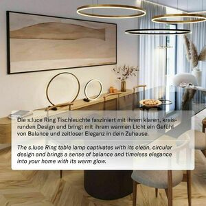 s.luce Ring LED gyűrűs asztali lámpa aranysárga 60 cm dimmelhető small 5