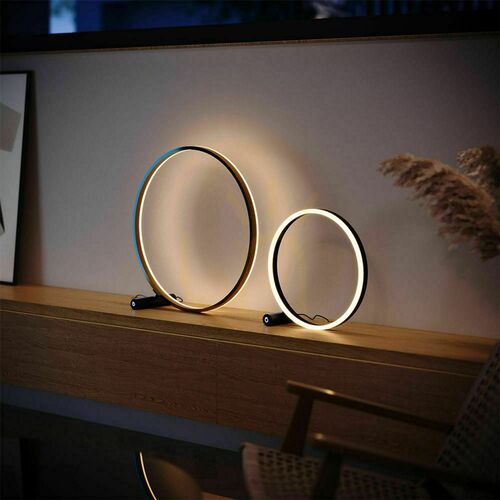 Jelölje be s.luce Ring LED gyűrűs asztali lámpa aranysárga 60 cm dimmelhető