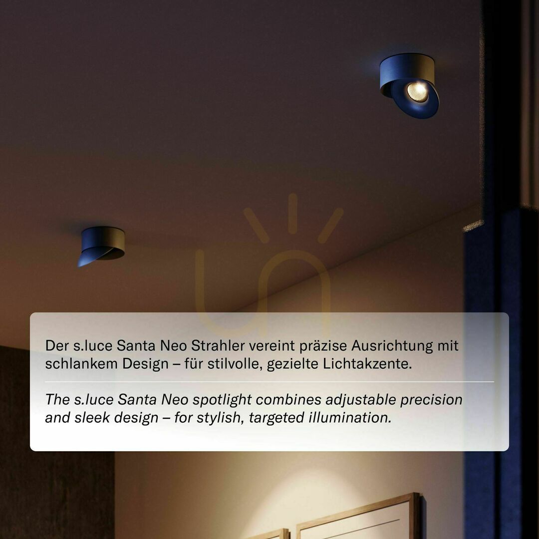 Kilátás Mennyezeti spotlámpa s.luce Santa Neo LED aranysárga 10,8 cm 11W dimmelhető Mennyezeti spotlámpa s.luce Santa Neo LED aranysárga 10,8 cm 11W dimmelhető