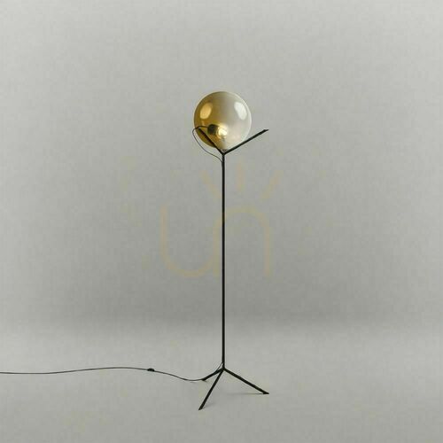 Jelölje be s.luce Orb üveggömbös aranysárga állólámpa, 30 cm, 170 cm