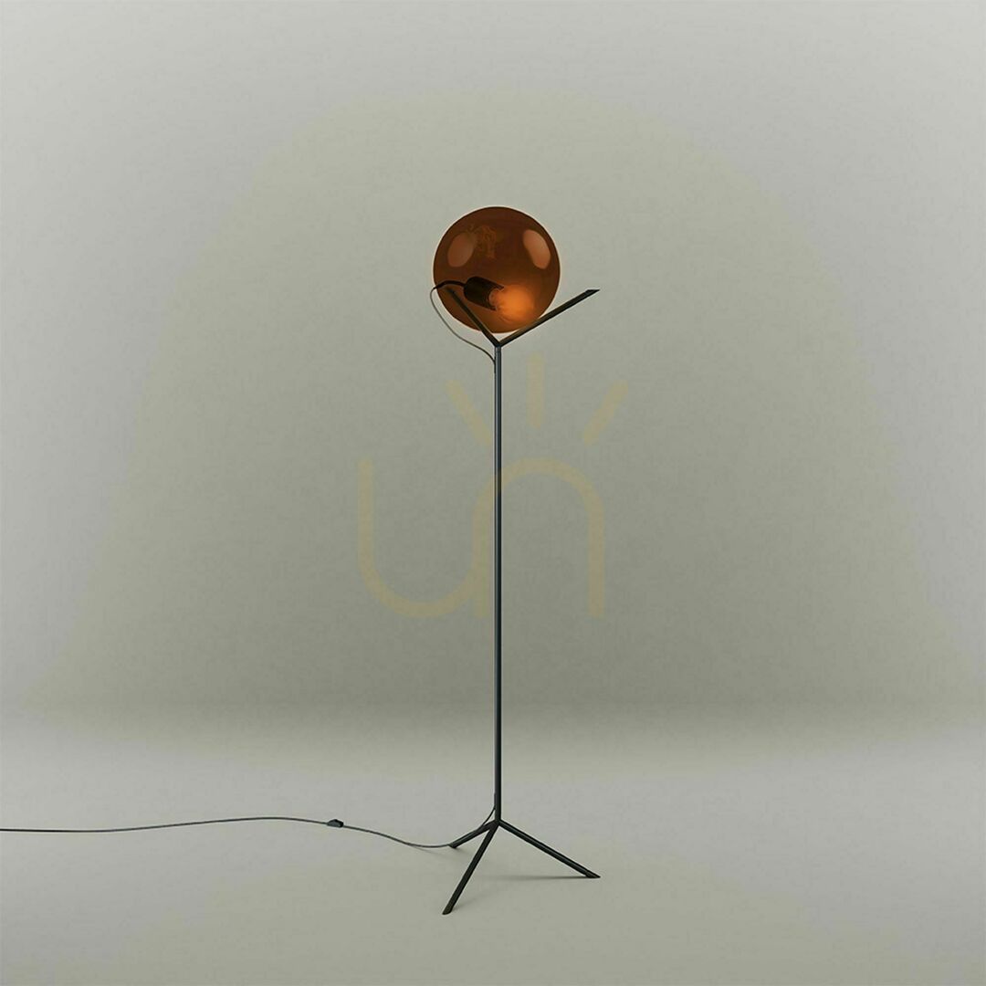 Előnézet s.luce Orb állólámpa üveggömb 50 cm átlátszó E27, modern s.luce Orb állólámpa üveggömb 50 cm átlátszó E27, modern