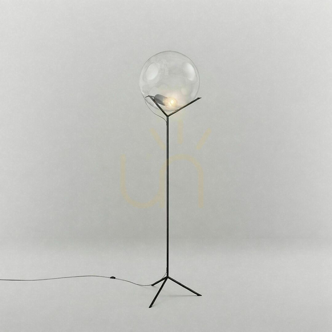 Kijelző s.luce Orb Poseidon barna üveggömb állólámpa 175 cm s.luce Orb Poseidon barna üveggömb állólámpa 175 cm