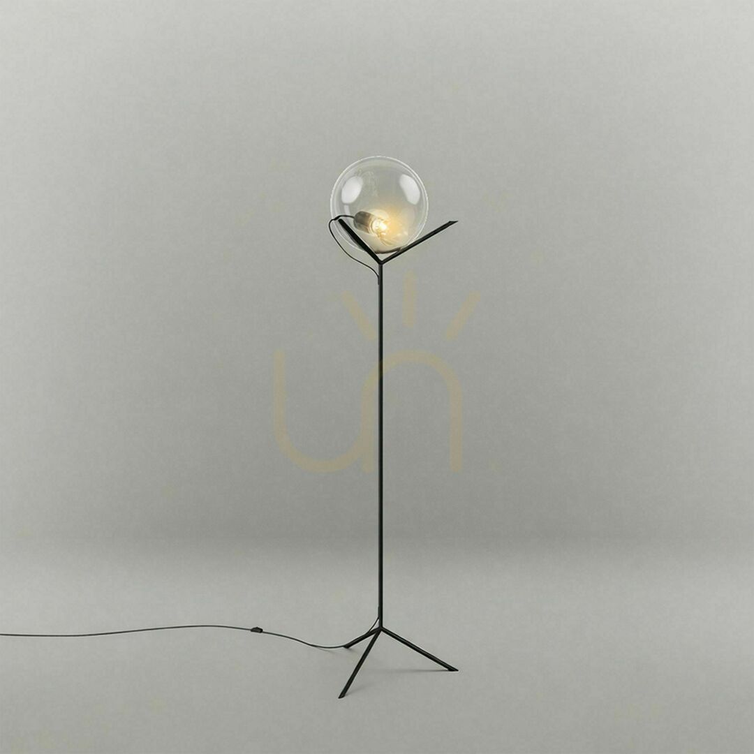 Kilátás s.luce Orb Poseidon barna üveggömb állólámpa 175 cm s.luce Orb Poseidon barna üveggömb állólámpa 175 cm