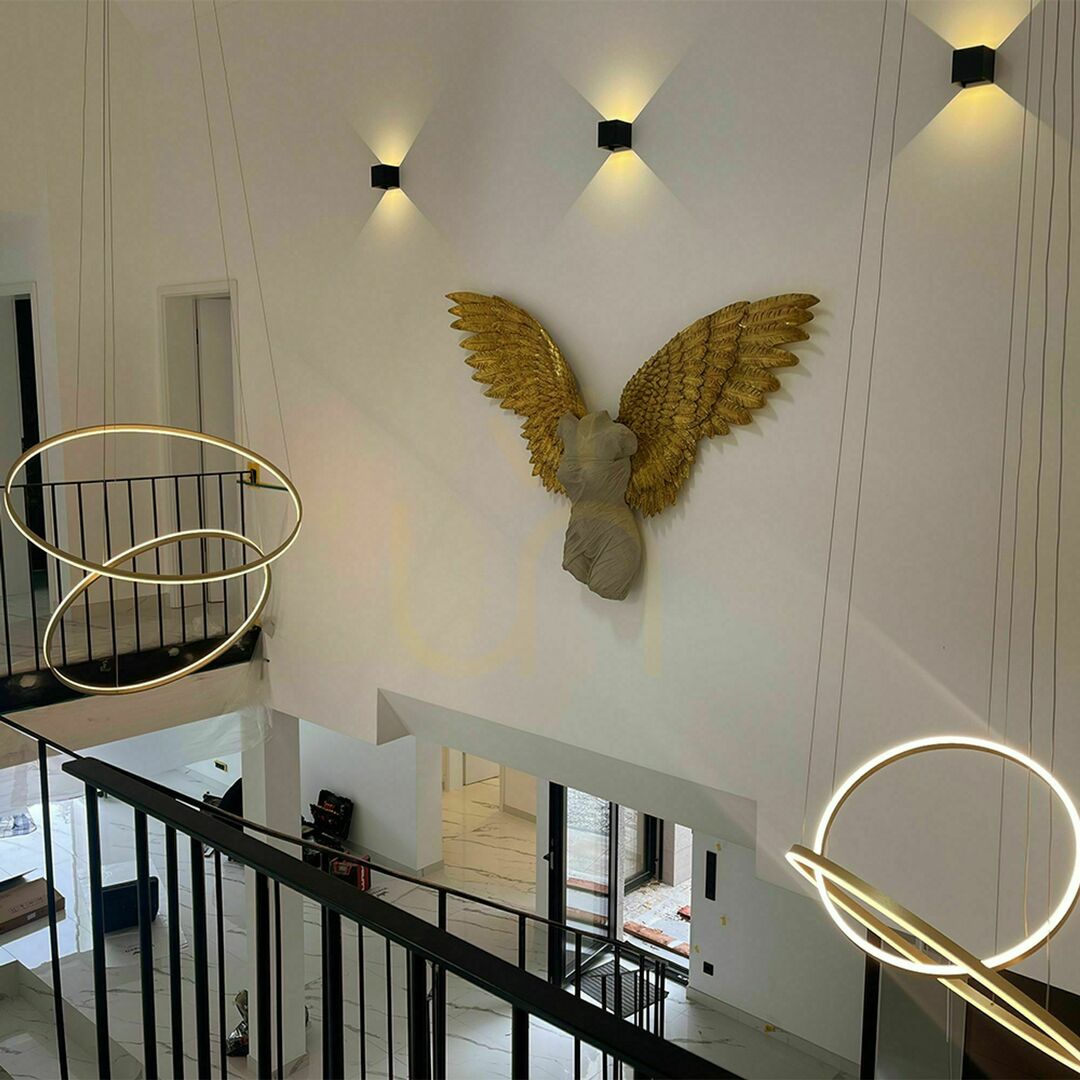 Kilátás Függőlámpa s.luce Ring LED gyűrű aranysárga 2 lámpás, középpontos, dimmelhető Függőlámpa s.luce Ring LED gyűrű aranysárga 2 lámpás, középpontos, dimmelhető