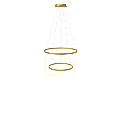 Jelölje be s.luce Ring koncentrikus LED függőlámpa, aranyszínű, 80/60 cm