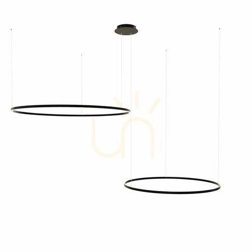Jelölje be Függőlámpa s.luce Ring LED 2 fénypontos fekete kerek excentrikus
