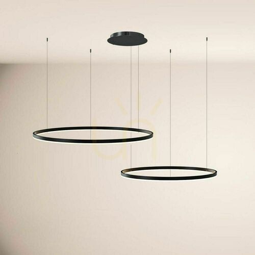 Jelölje be s.luce Ring LED 2-fényes excentrikus függőlámpa aranysárga Ø60/40 cm