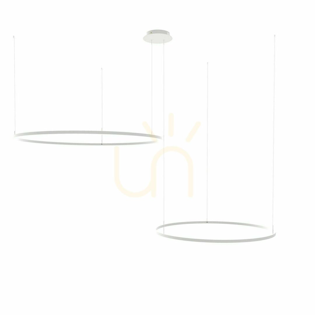 Előnézet Függőlámpa s.luce Ring LED 2-fényes fehér 60/40 cm excentrikus, dimmelhető Függőlámpa s.luce Ring LED 2-fényes fehér 60/40 cm excentrikus, dimmelhető