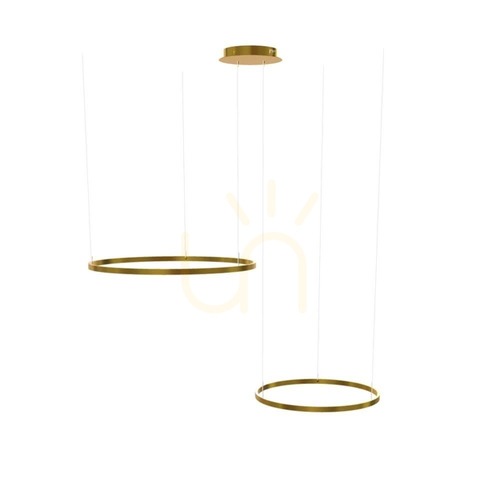Jelölje be Függőlámpa s.luce Ring LED 2 fényforrásos aranysárga kerek excentrikus