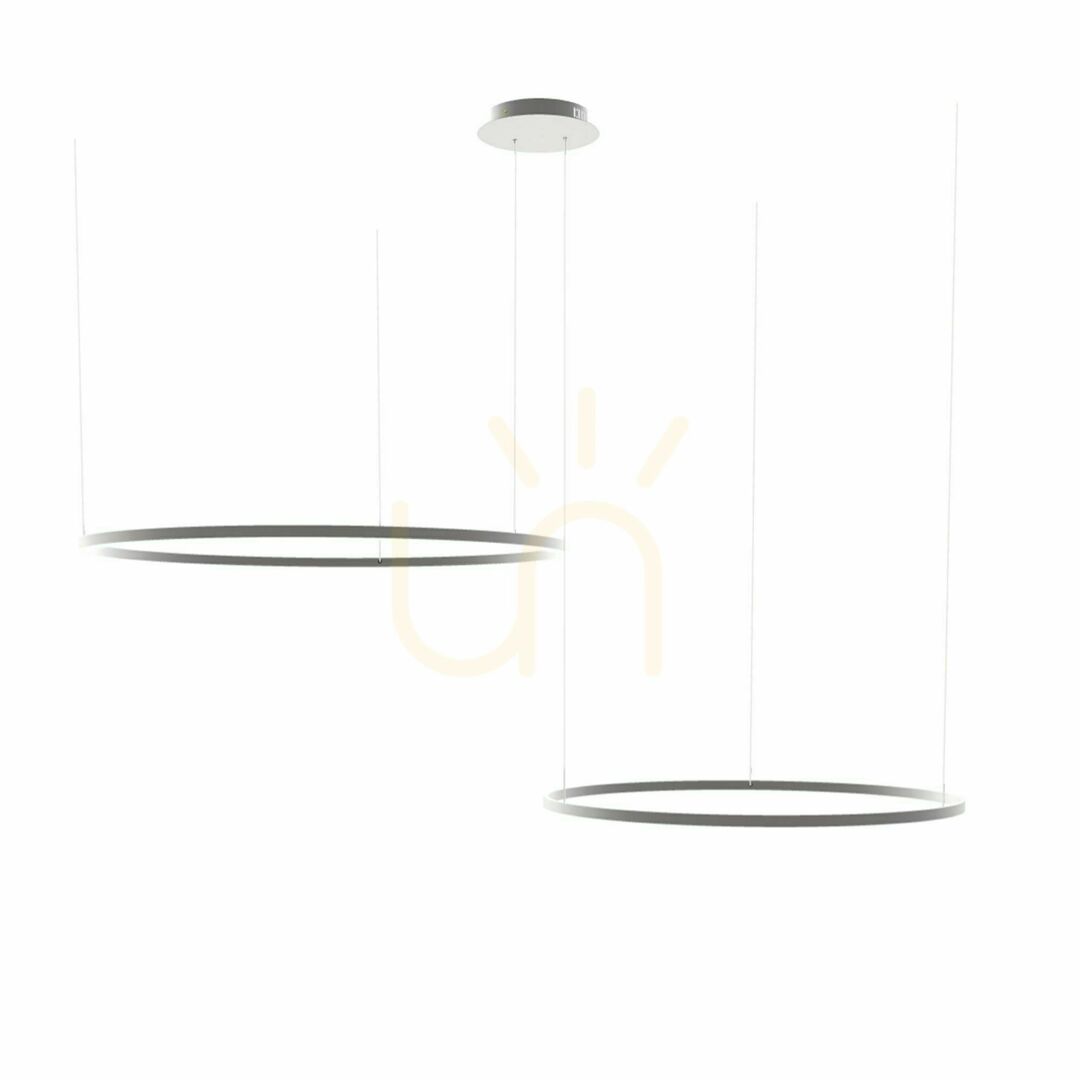 Kijelző Függőlámpa s.luce Ring LED 2-ágú ezüst kerek állítható magasságú dimmelhető Függőlámpa s.luce Ring LED 2-ágú ezüst kerek állítható magasságú dimmelhető