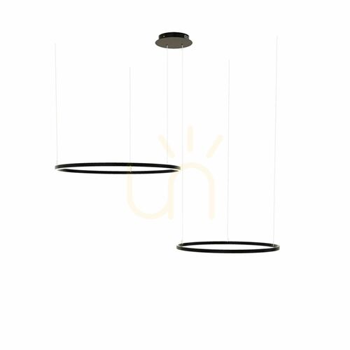 Jelölje be Függőlámpa s.luce Ring LED 2-lámpás fekete, állítható, excentrikus
