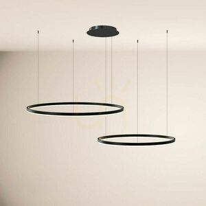 Függőlámpa s.luce LED Ring 2 fényes, ezüst, 80 cm, modern, állítható magasságú 1 Függőlámpa s.luce LED Ring 2 fényes, ezüst, 80 cm, modern, állítható magasságú small 1